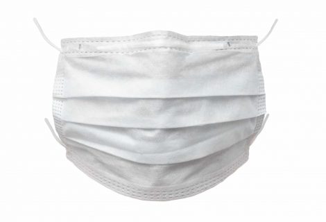One Medical Face Mask On White Background